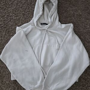 White Hoodie with Front Pocket